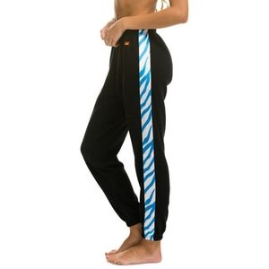 Aviator Nation Tiger Stripe Sweatpants - Black // Blue Tiger
